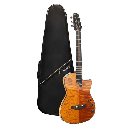 WISHMADE Acoustic-Electric Guitar,6 String Cutaway Guitar Build-in Pickup ,thin body acoustic guitar for adults