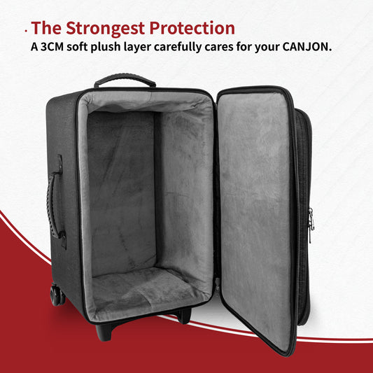 Wishmade CJ100 Cajon Box Drum Bag with Retractable Handle & Wheels ,Waterproof Armor & 2" Shock-Absorbing Padding