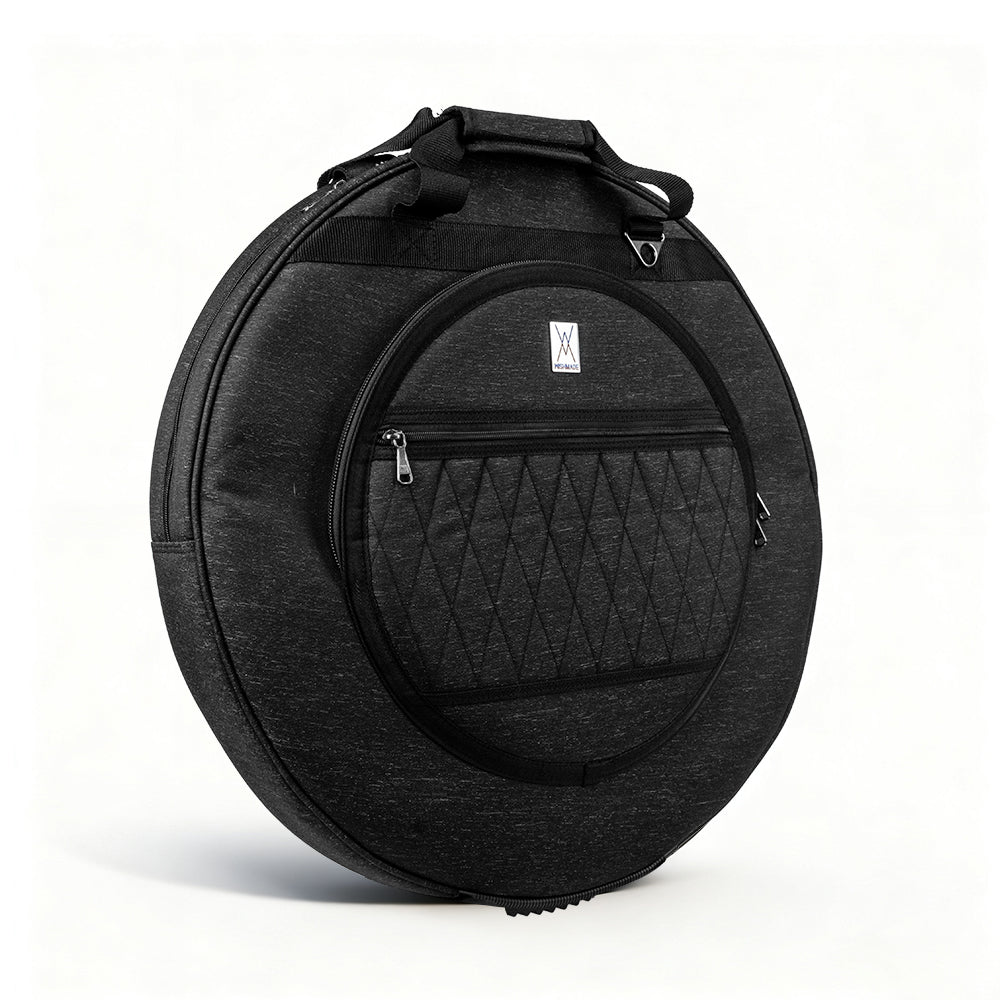 Cymbal Bag, Double Layer Cymbal Case with 25mm Padded Divider, Handles and Backpack Straps for Cymbals and Accessories