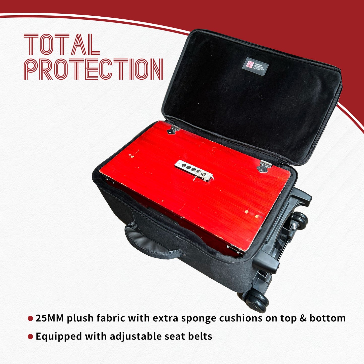 Wishmade AD100 Harmonium Cases With Handle,Waterproof and shock-resistant & Extra-large pocket