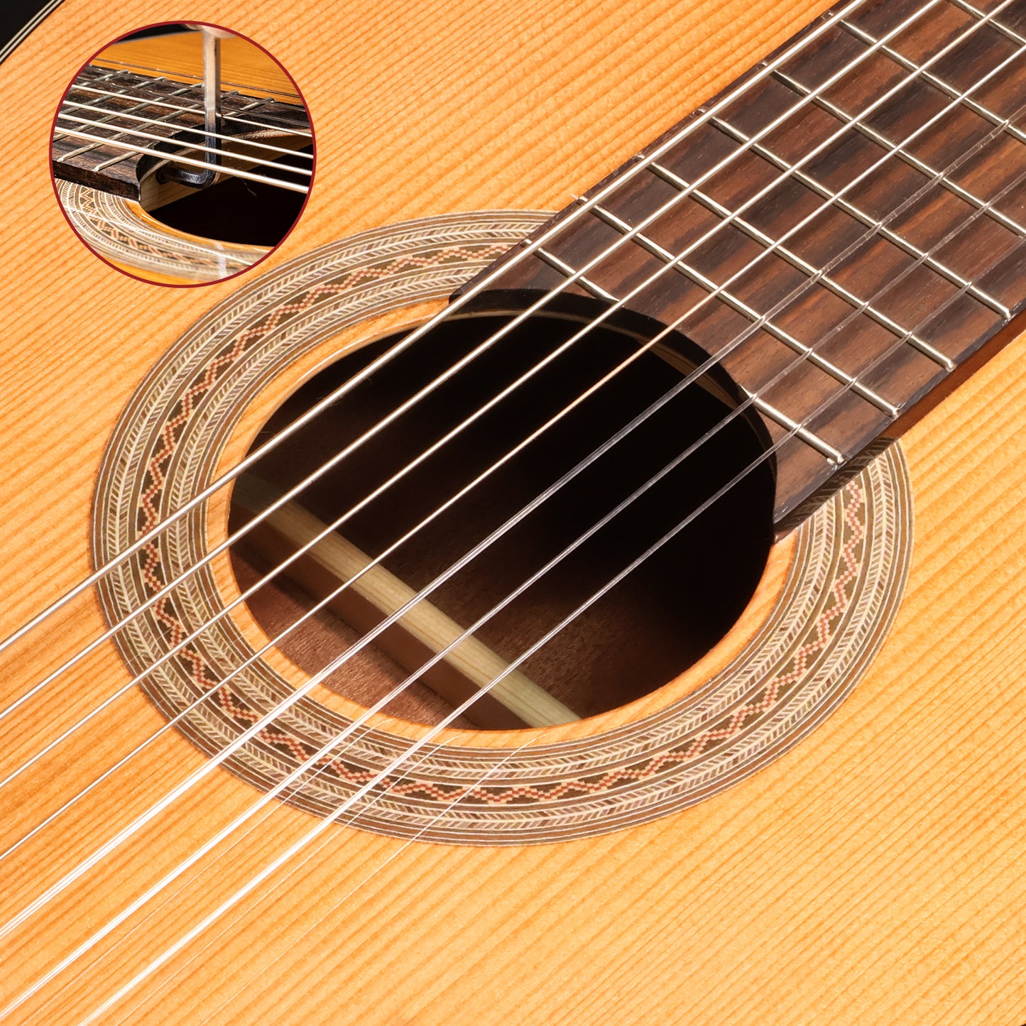 WISHMADE 7-String  Classical Guitar | Full Size Nylon Strings   Guitar for Adults | Guitar with  Gig bag